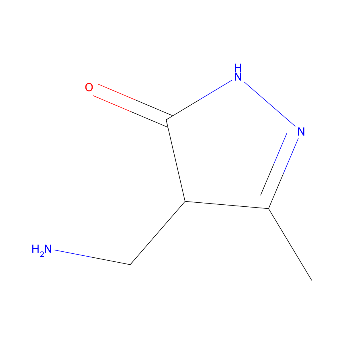 4-(Aminomethyl)-5-methyl-2,4-dihydro-3H-pyrazol-3-one molecular structure, CAS 1177281-29-6