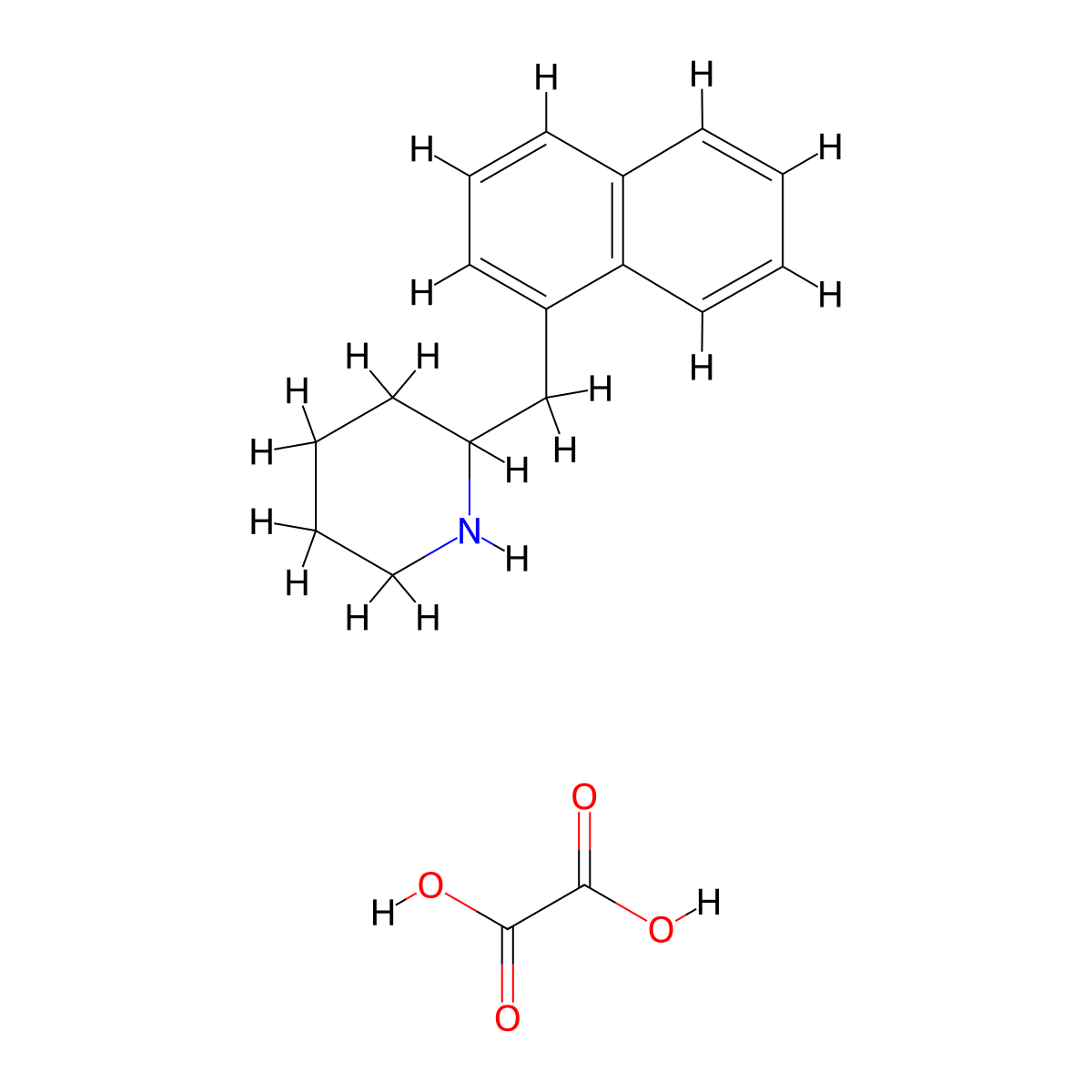 2-(1-Naphthylmethyl)piperidine oxalate molecular structure, CAS 1177281-94-5