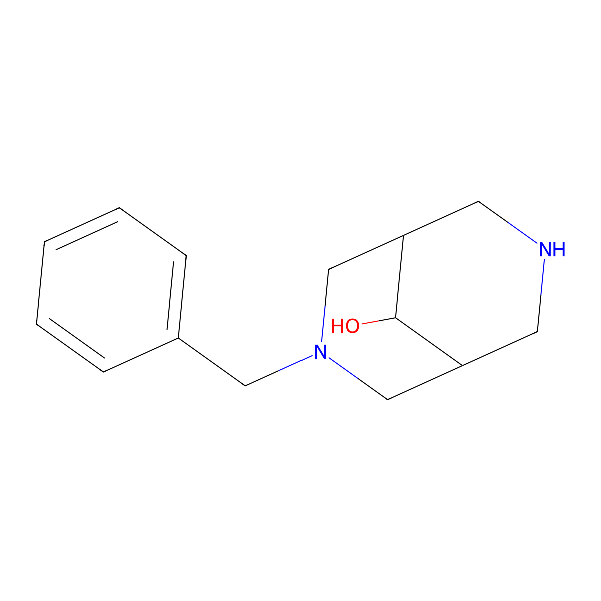 3-Benzyl-3,7-diaza-bicyclo[3.3.1]nonan-9-OL molecular structure, CAS 1177282-21-1