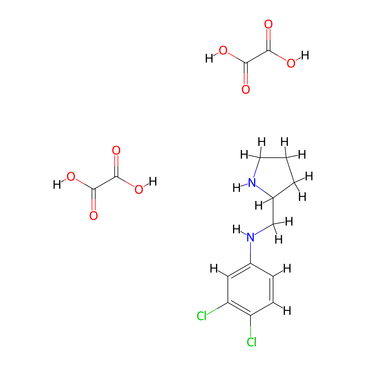 3,4-Dichloro-N-(pyrrolidin-2-ylmethyl)aniline dioxalate molecular structure, CAS 1177282-35-7