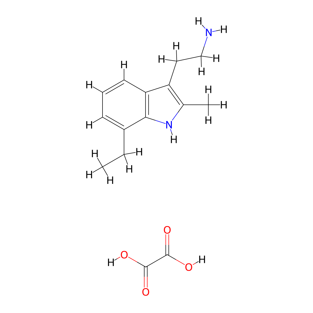 2-(7-Ethyl-2-methyl-1H-indol-3-YL)ethanamine oxalate molecular structure, CAS 1177283-28-1