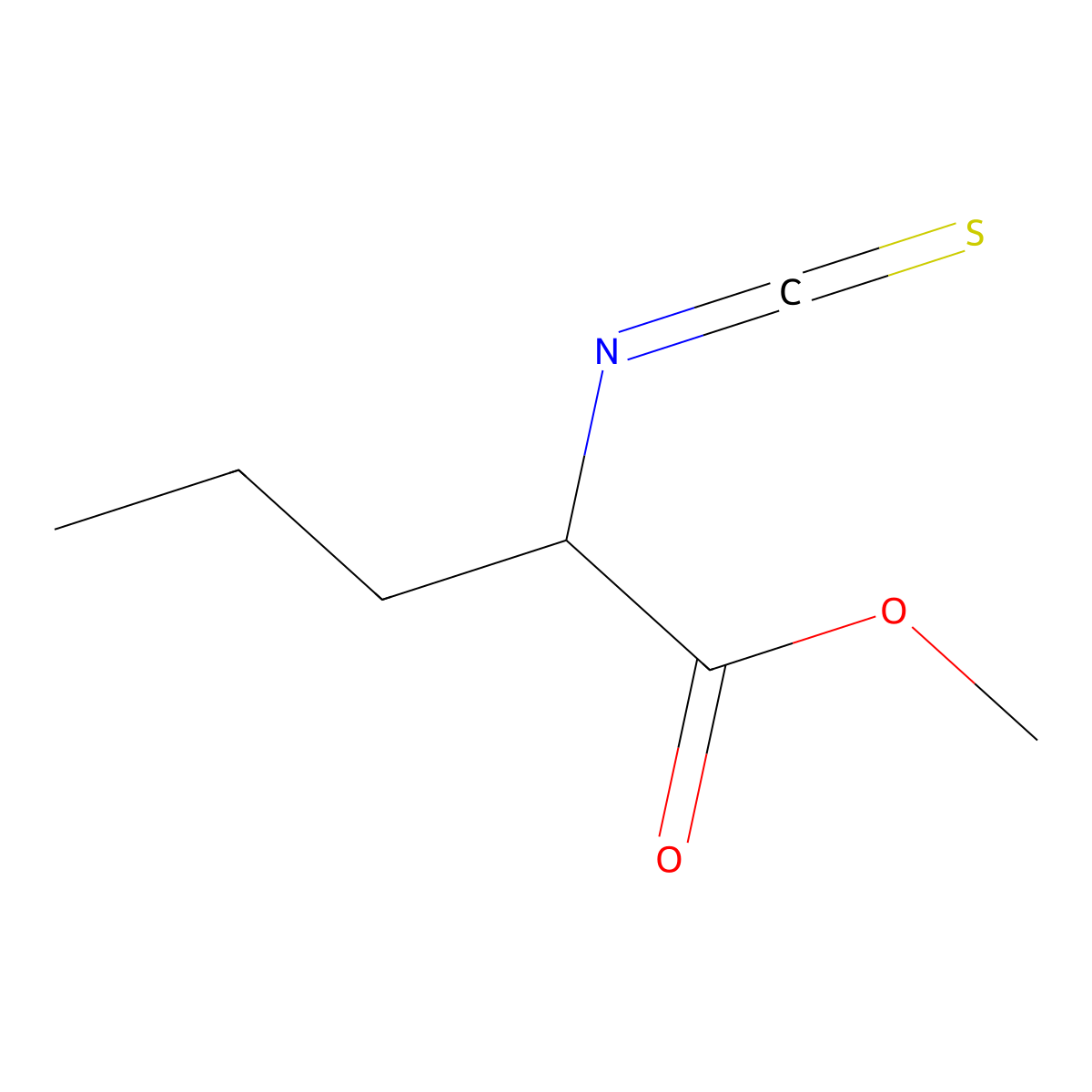 methyl N-(thioxomethylene)norvalinate molecular structure, CAS 1177284-96-6