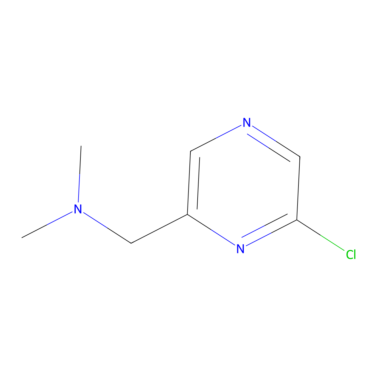 1-(6-chloro-2-pyrazinyl)-N,N-dimethylmethanamine molecular structure, CAS 1177286-71-3