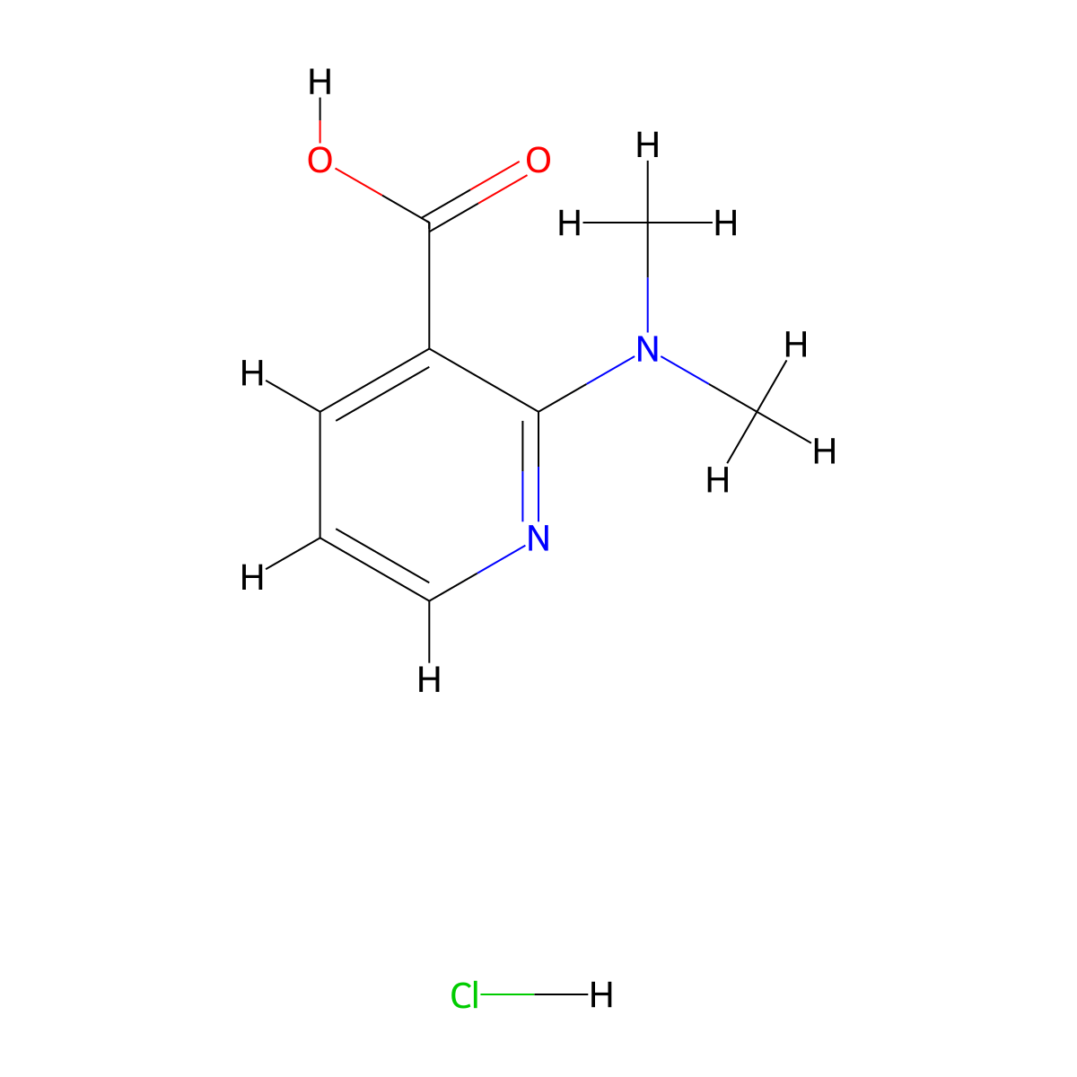 2-(Dimethylamino)pyridine-3-carboxylic acid hydrochloride molecular structure, CAS 1177289-23-4