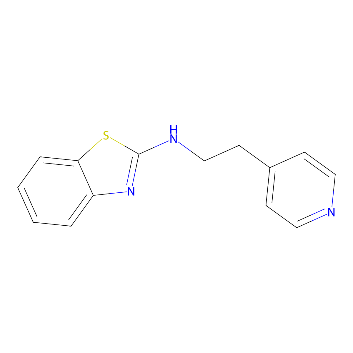 N-(2-pyridin-4-ylethyl)-1,3-benzothiazol-2-amine molecular structure, CAS 1177291-47-2