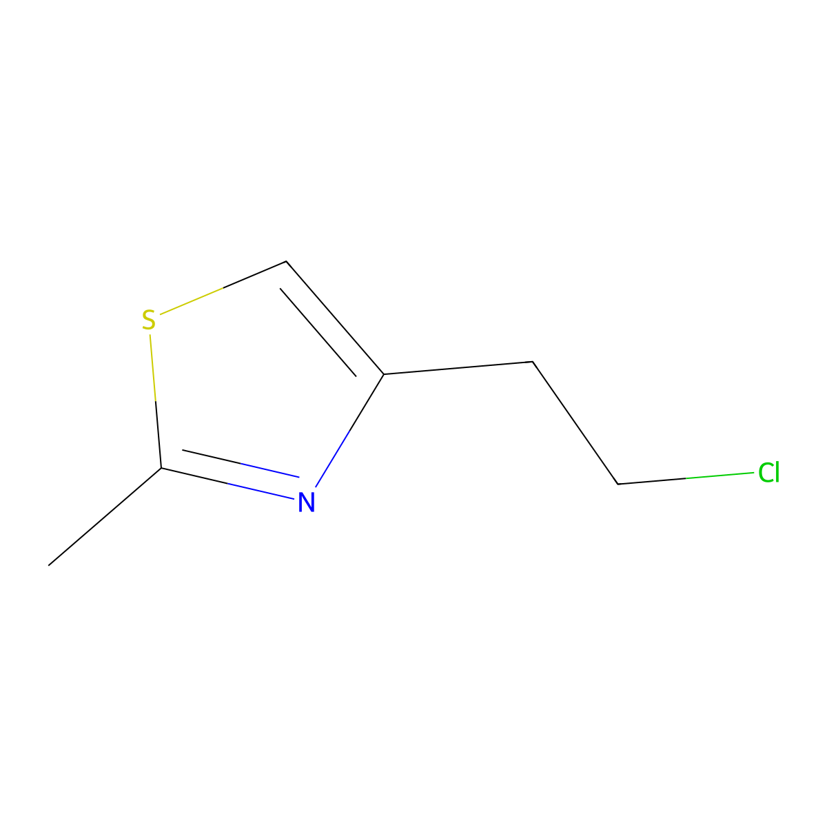 4-(2-Chloroethyl)-2-methyl-1,3-thiazole molecular structure, CAS 1177291-56-3
