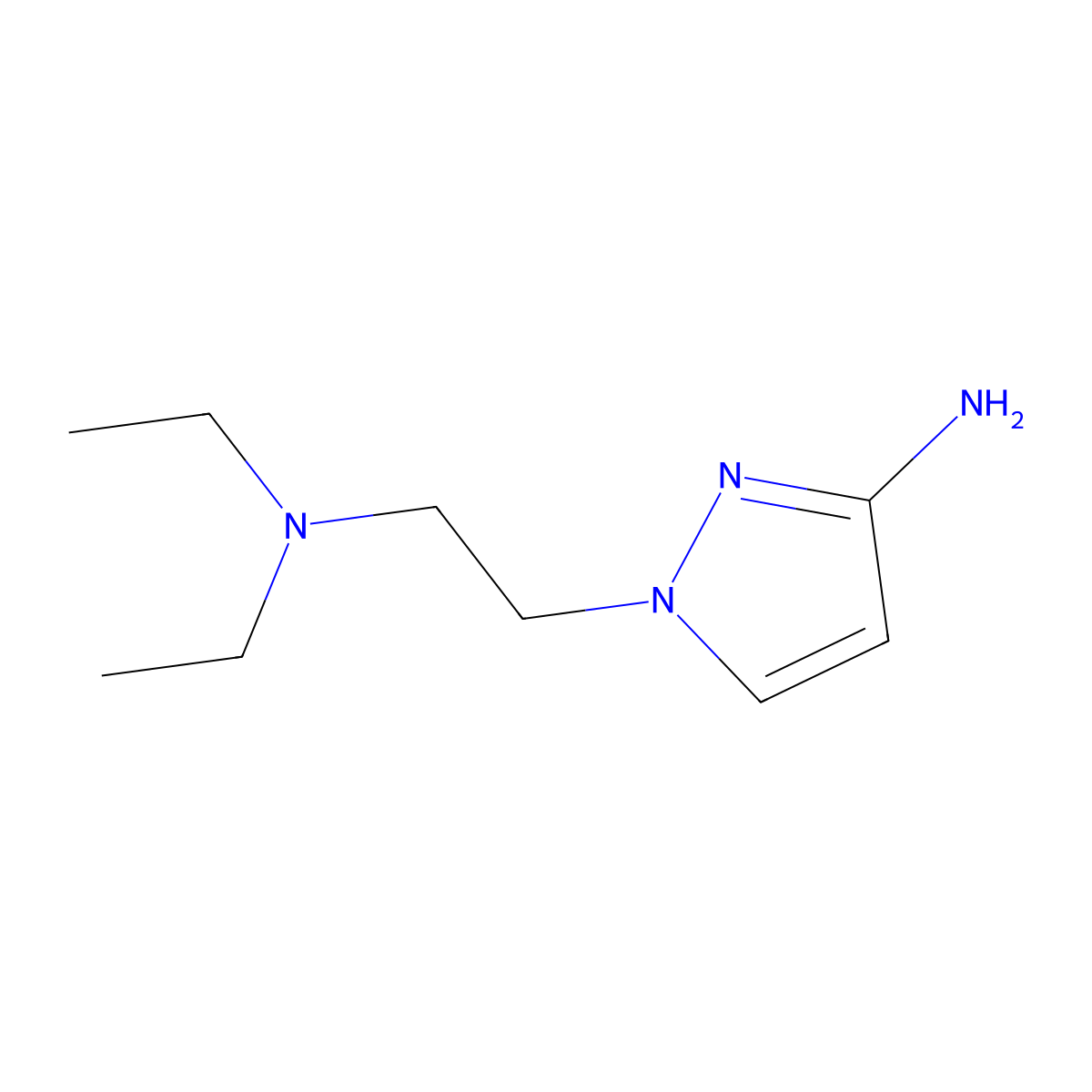 1-(2-(Diethylamino)ethyl)-1h-pyrazol-3-amine molecular structure, CAS 1177291-96-1