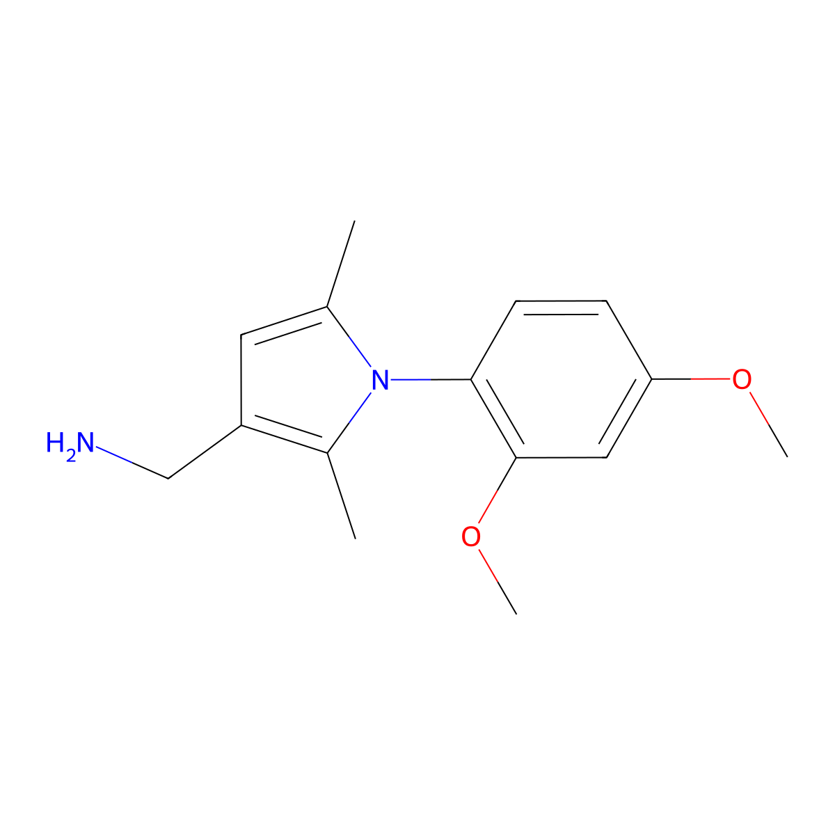 [1-(2,4-Dimethoxyphenyl)-2,5-dimethylpyrrol-3-yl]methanamine molecular structure, CAS 1177293-44-5