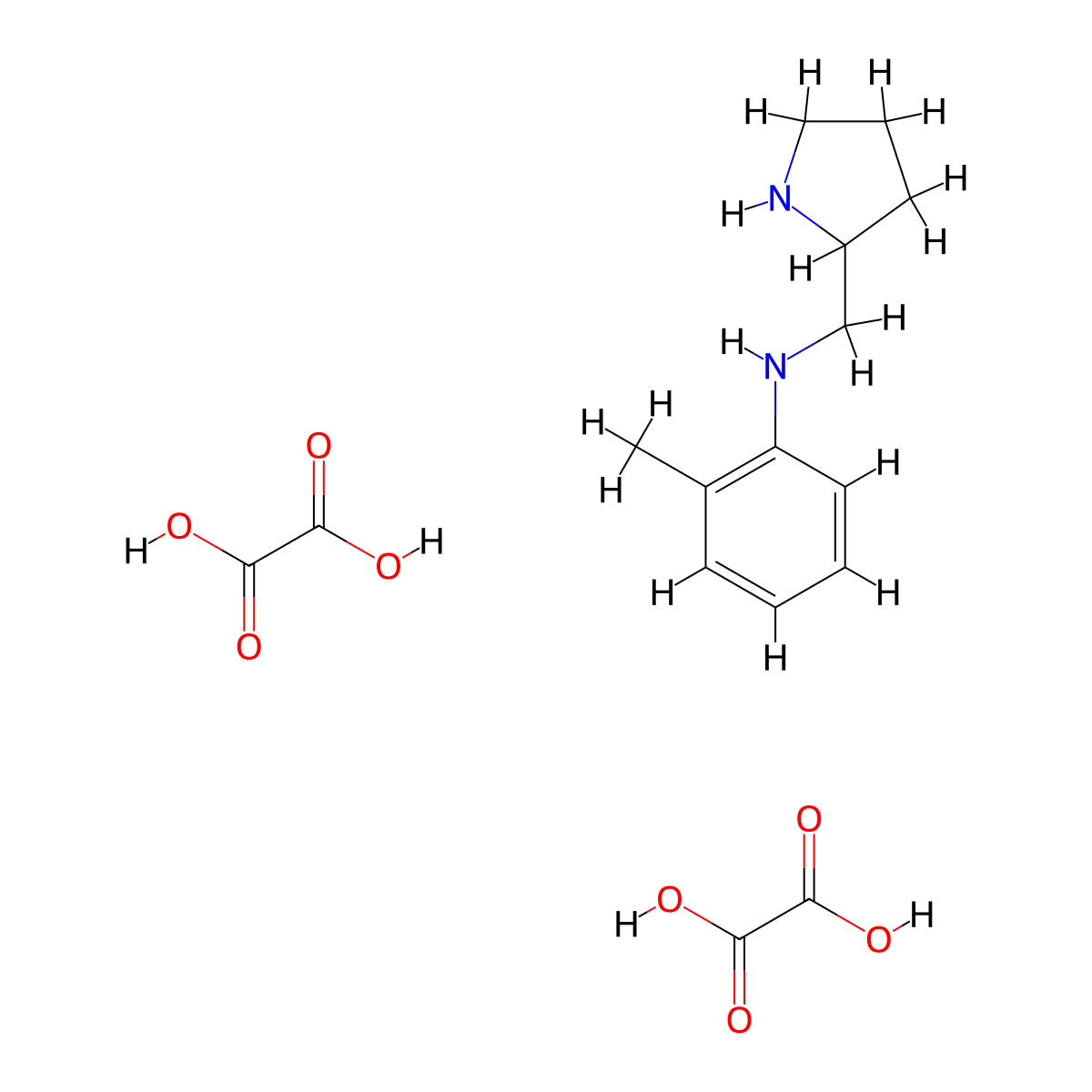 2-Methyl-N-(pyrrolidin-2-ylmethyl)aniline dioxalate molecular structure, CAS 1177293-97-8