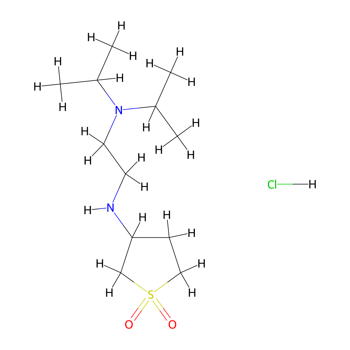 N'-(1,1-Dioxidotetrahydrothien-3-Yl)-N,N-Diisopropylethane-1,2-Diamine Hydrochloride molecular structure, CAS 1177294-47-1