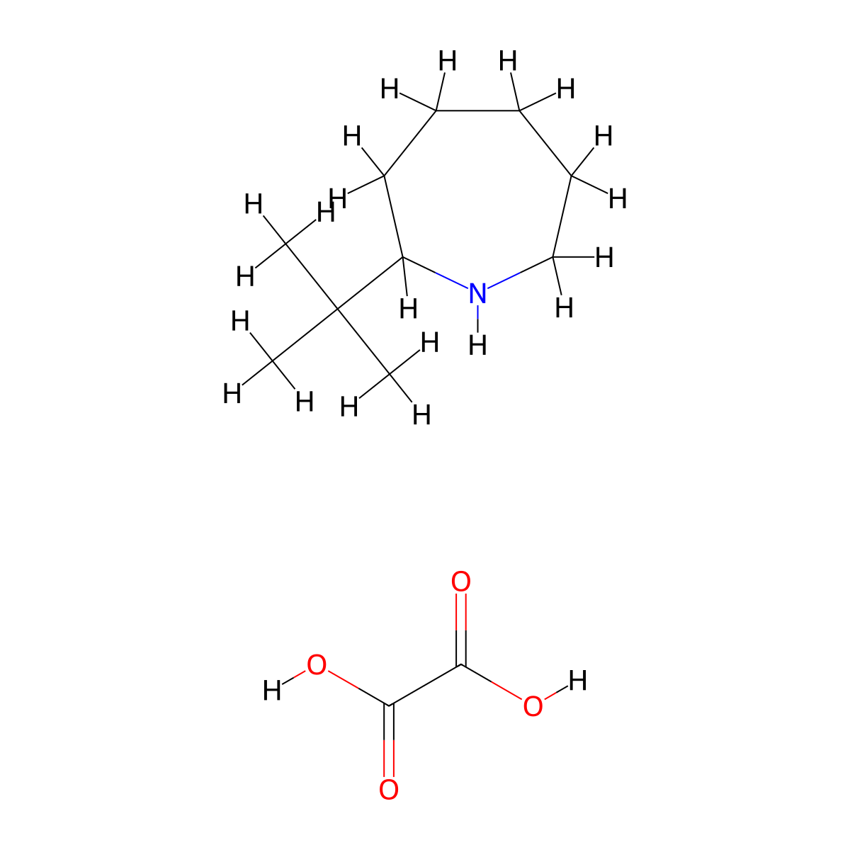 2-Tert-butylazepane oxalate molecular structure, CAS 1177295-17-8