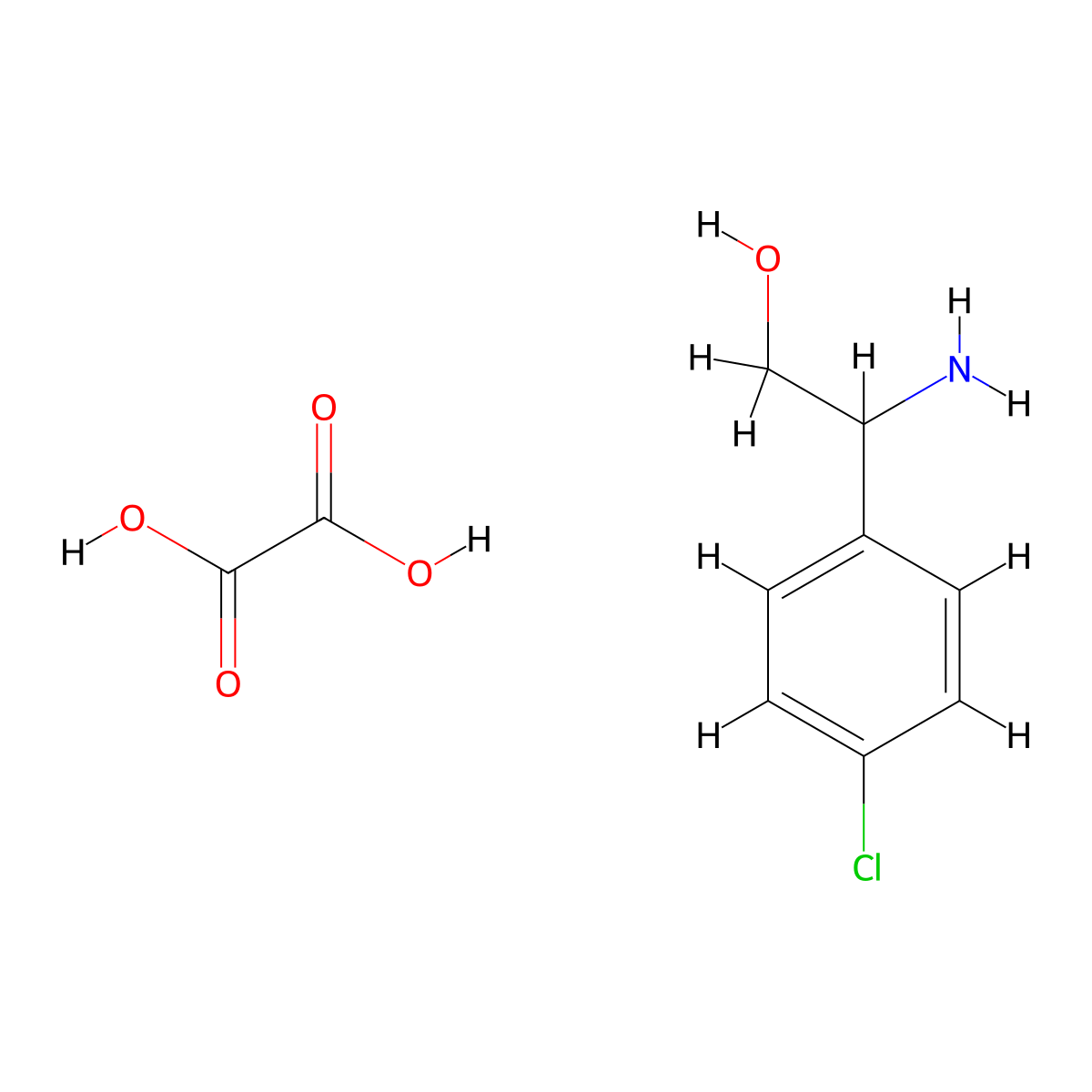 2-Amino-2-(4-chlorophenyl)ethanol oxalate molecular structure, CAS 1177295-60-1