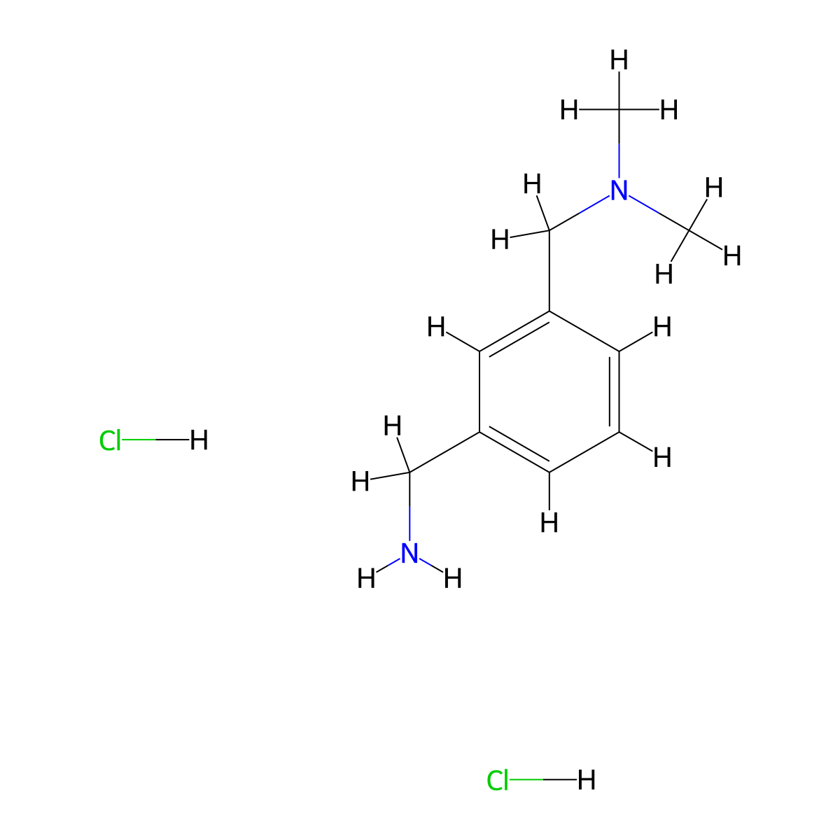 1-(3-(aminomethyl)phenyl)-N,N-dimethylmethanamine dihydrochloride molecular structure, CAS 1177296-81-9