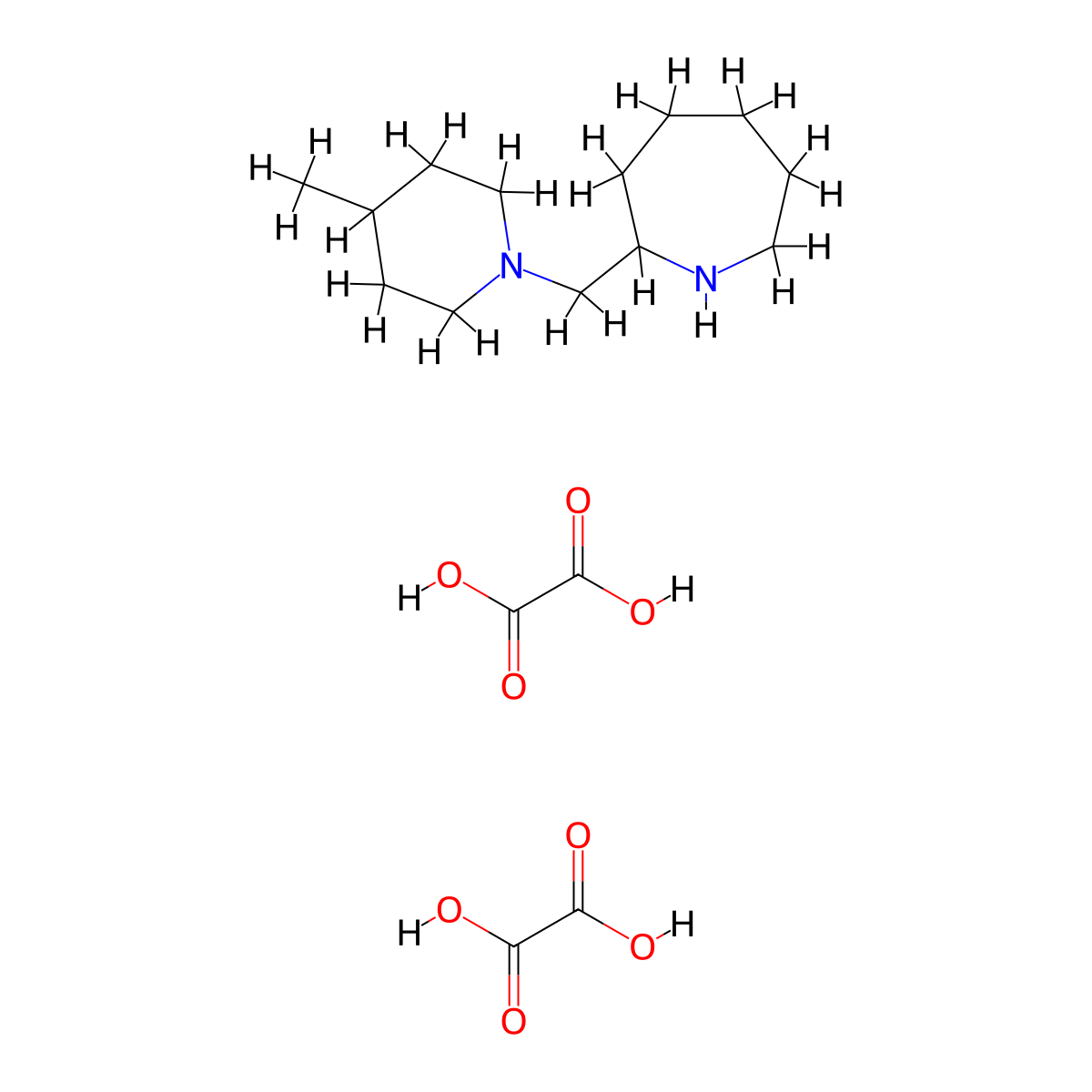 2-[(4-Methyl-1-piperidinyl)methyl]azepane dioxalate molecular structure, CAS 1177297-32-3