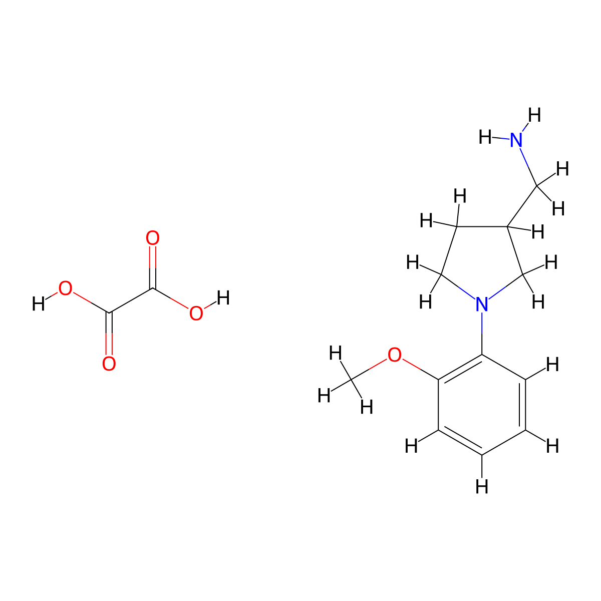 1-[1-(2-Methoxyphenyl)pyrrolidin-3-yl]methanamine oxalate molecular structure, CAS 1177299-05-6