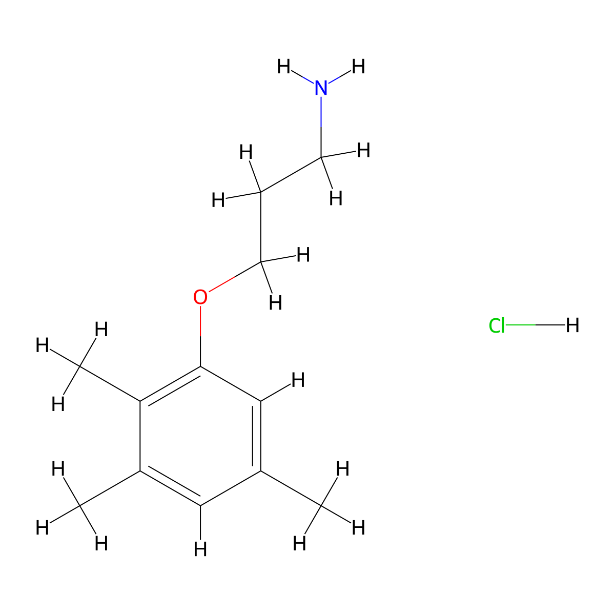 3-(2,3,5-Trimethylphenoxy)propan-1-amine hydrochloride molecular structure, CAS 1177299-18-1