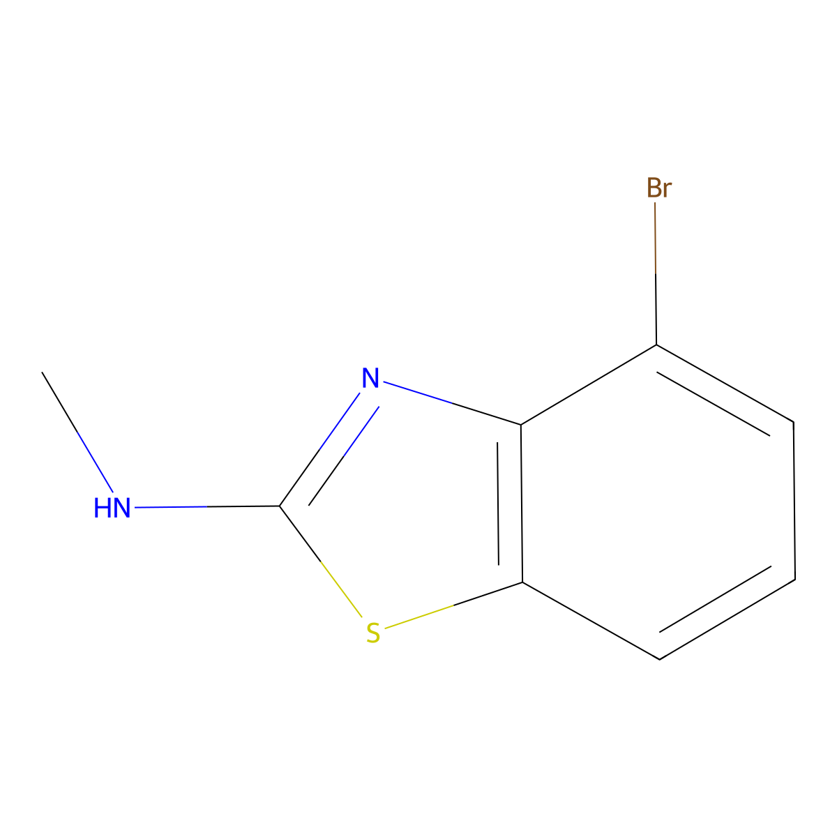 4-bromo-N-methyl-1,3-benzothiazol-2-amine molecular structure, CAS 1177299-65-8