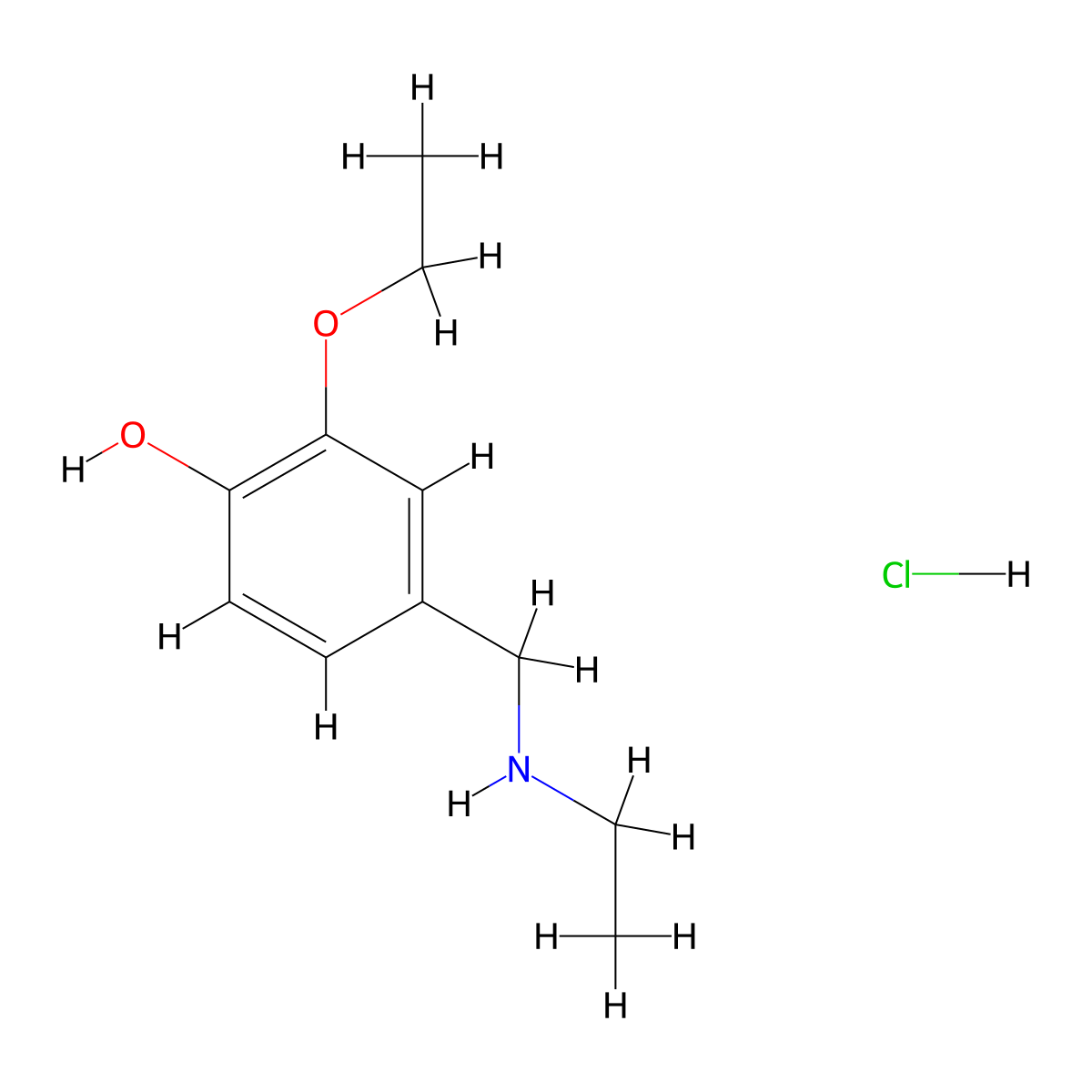 2-Ethoxy-4-[(ethylamino)methyl]phenol hydrochloride molecular structure, CAS 1177299-69-2