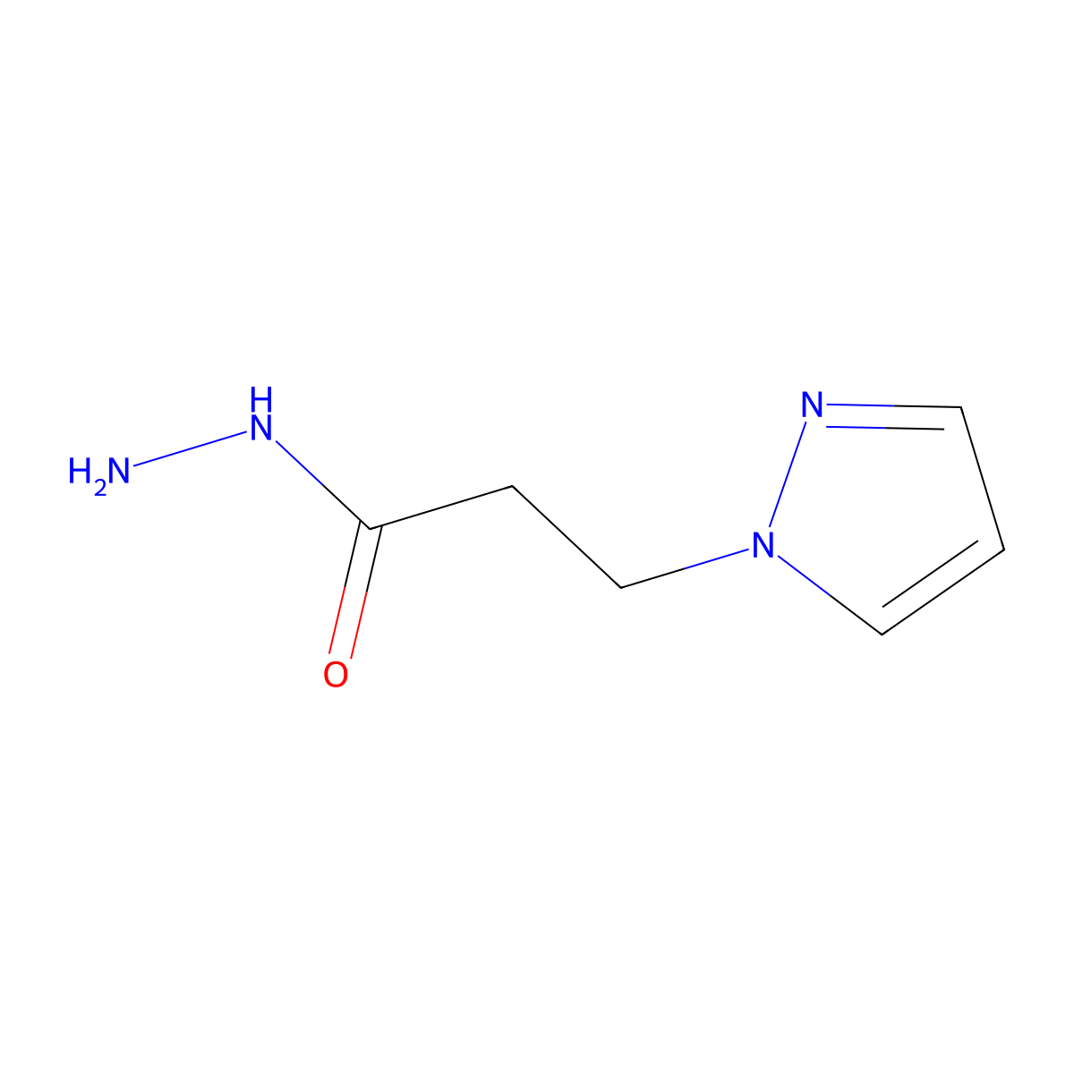 3-(1H-Pyrazol-1-yl)propanehydrazide molecular structure, CAS 1177300-40-1
