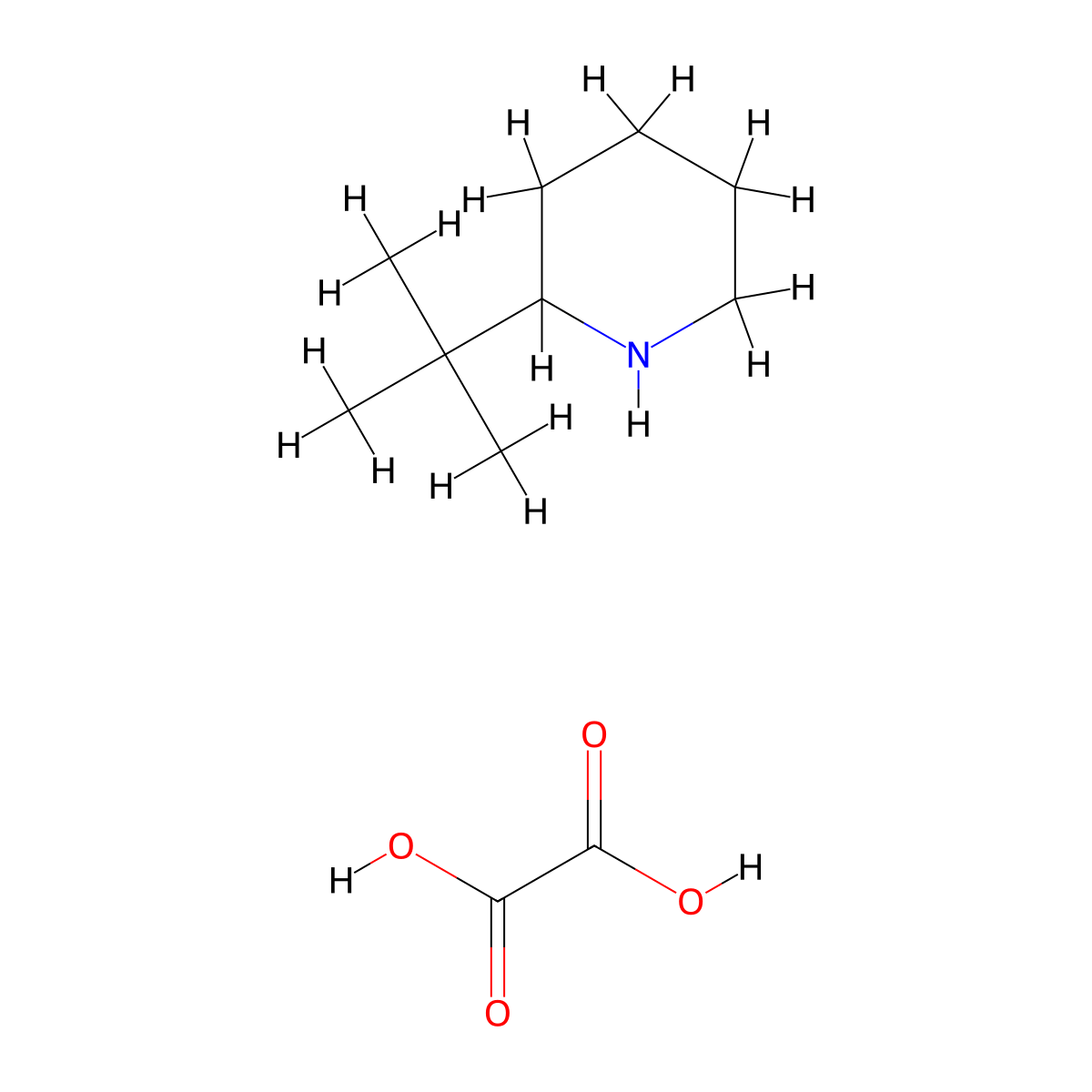 2-Tert-butylpiperidine oxalate molecular structure, CAS 1177301-45-9