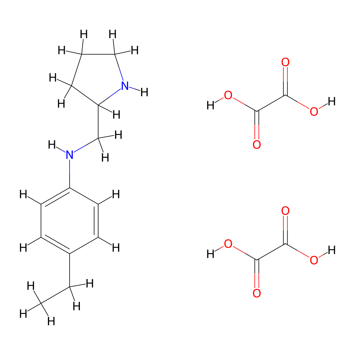 4-Ethyl-N-(2-pyrrolidinylmethyl)aniline dioxalate molecular structure, CAS 1177301-93-7