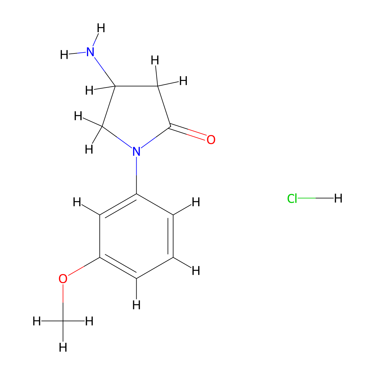 4-Amino-1-(3-methoxyphenyl)pyrrolidin-2-one hydrochloride molecular structure, CAS 1177302-83-8