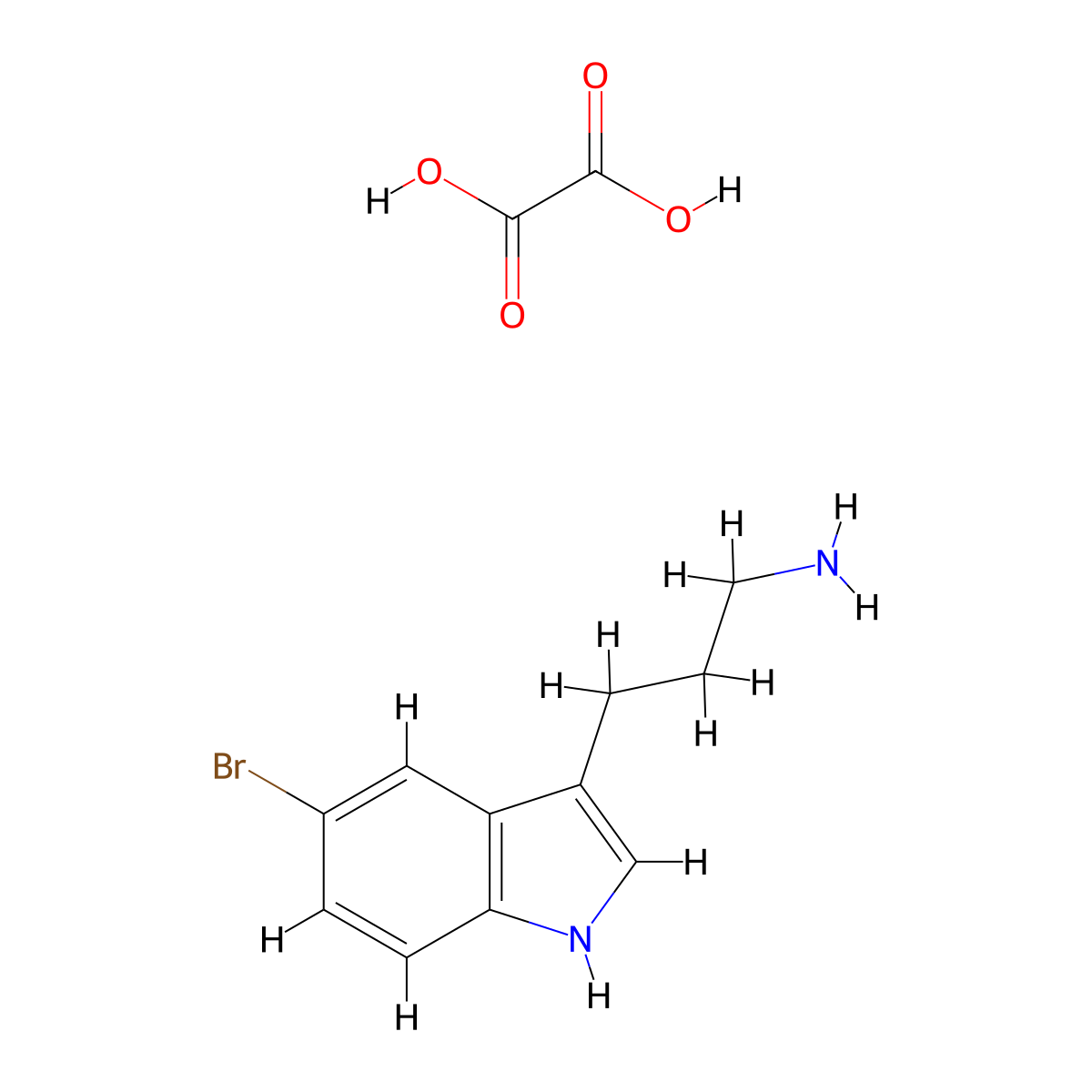 3-(5-bromo-1H-indol-3-yl)propylamine oxalate molecular structure, CAS 1177303-23-9