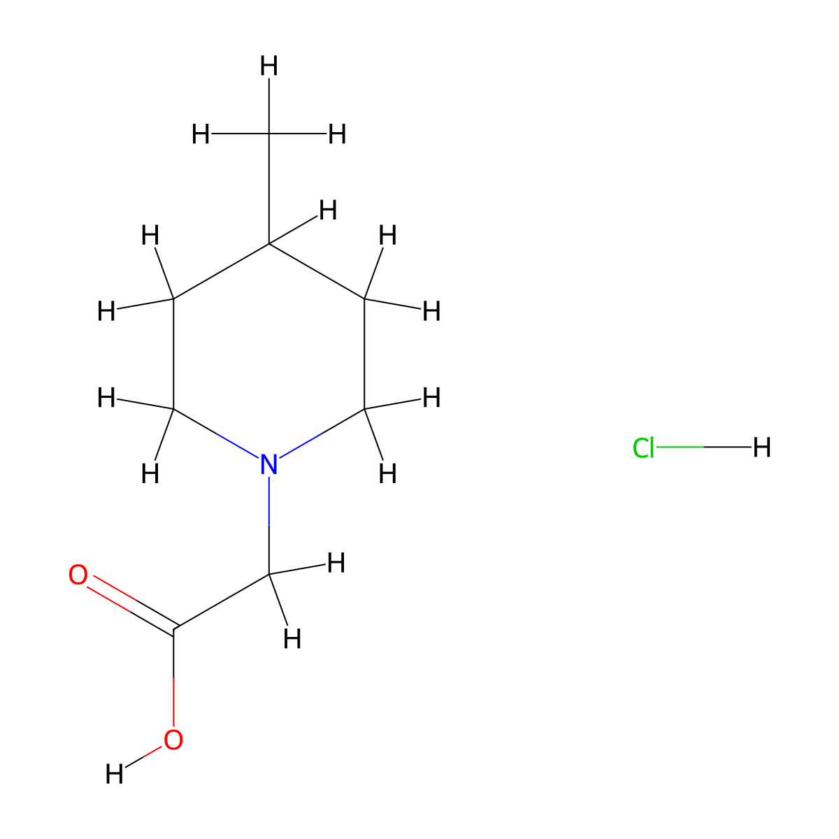 2-(4-Methylpiperidin-1-yl)acetic acid hydrochloride molecular structure, CAS 1177303-36-4