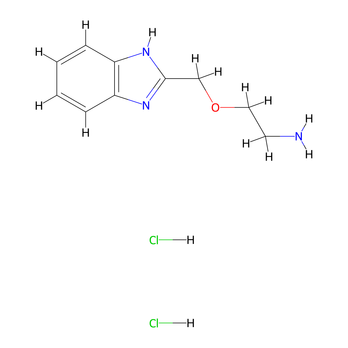 2-((1H-Benzo[d]imidazol-2-yl)methoxy)ethanamine dihydrochloride molecular structure, CAS 1177304-31-2