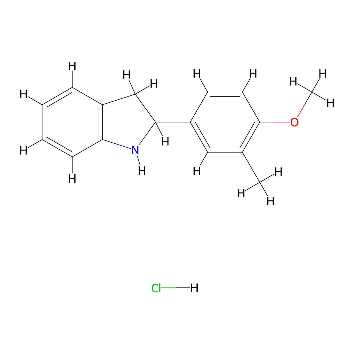 2-(4-Methoxy-3-methylphenyl)indoline hydrochloride molecular structure, CAS 1177304-69-6