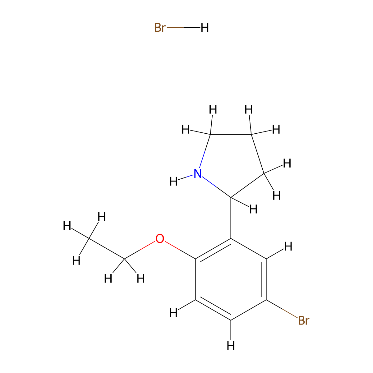 2-(5-Bromo-2-ethoxyphenyl)pyrrolidine hydrobromide molecular structure, CAS 1177305-15-5
