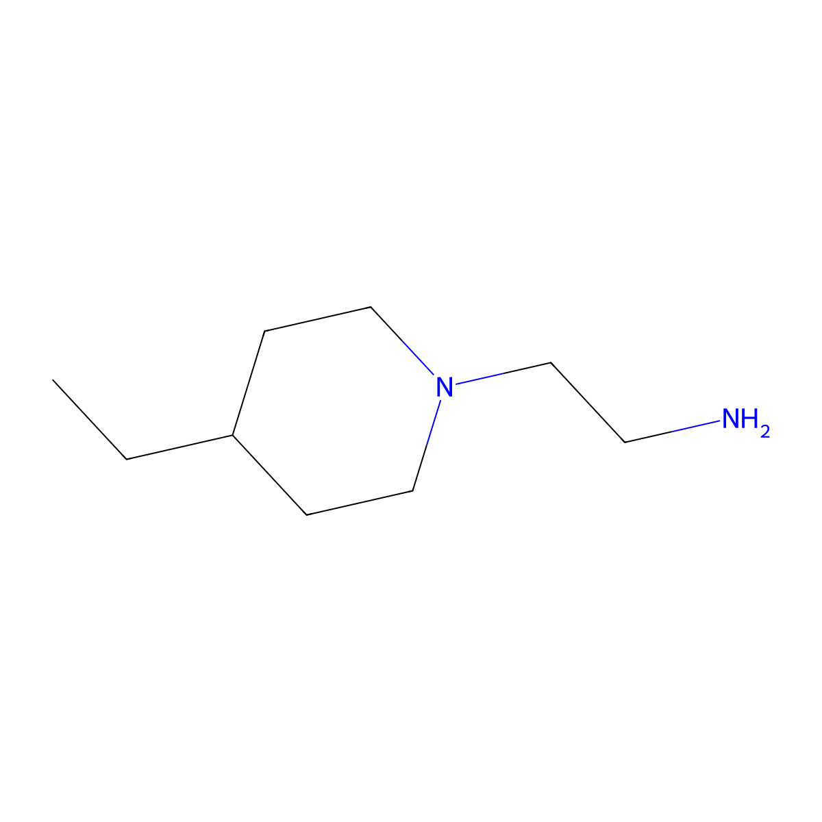 2-(4-Ethylpiperidin-1-yl)ethanamine molecular structure, CAS 1177306-60-3