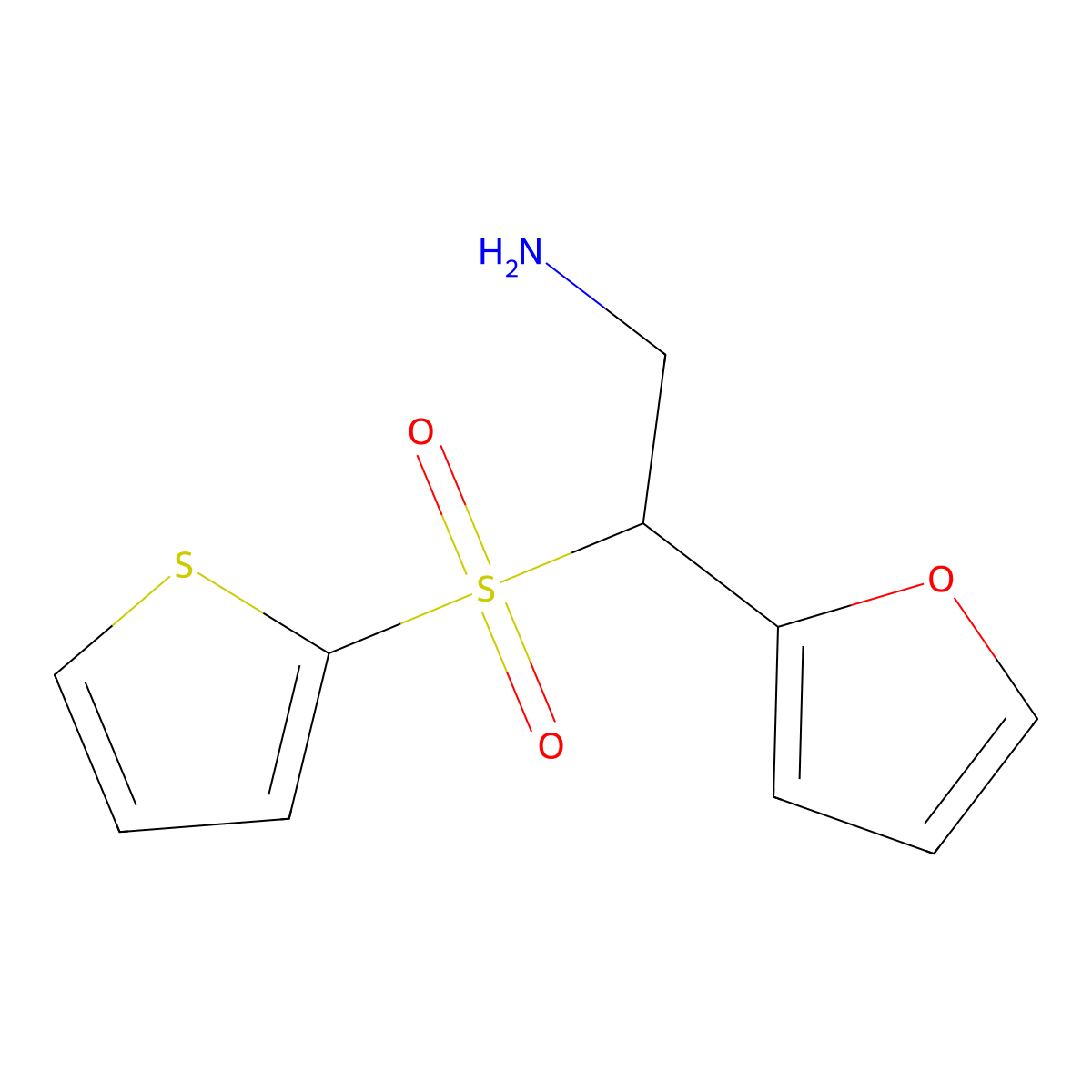 2-(Furan-2-yl)-2-(thiophen-2-ylsulfonyl)ethanamine molecular structure, CAS 1177308-06-3