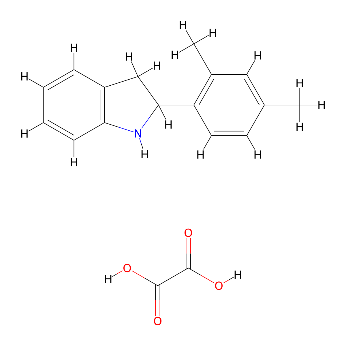 2-(2,4-Dimethylphenyl)indoline oxalate molecular structure, CAS 1177308-47-2