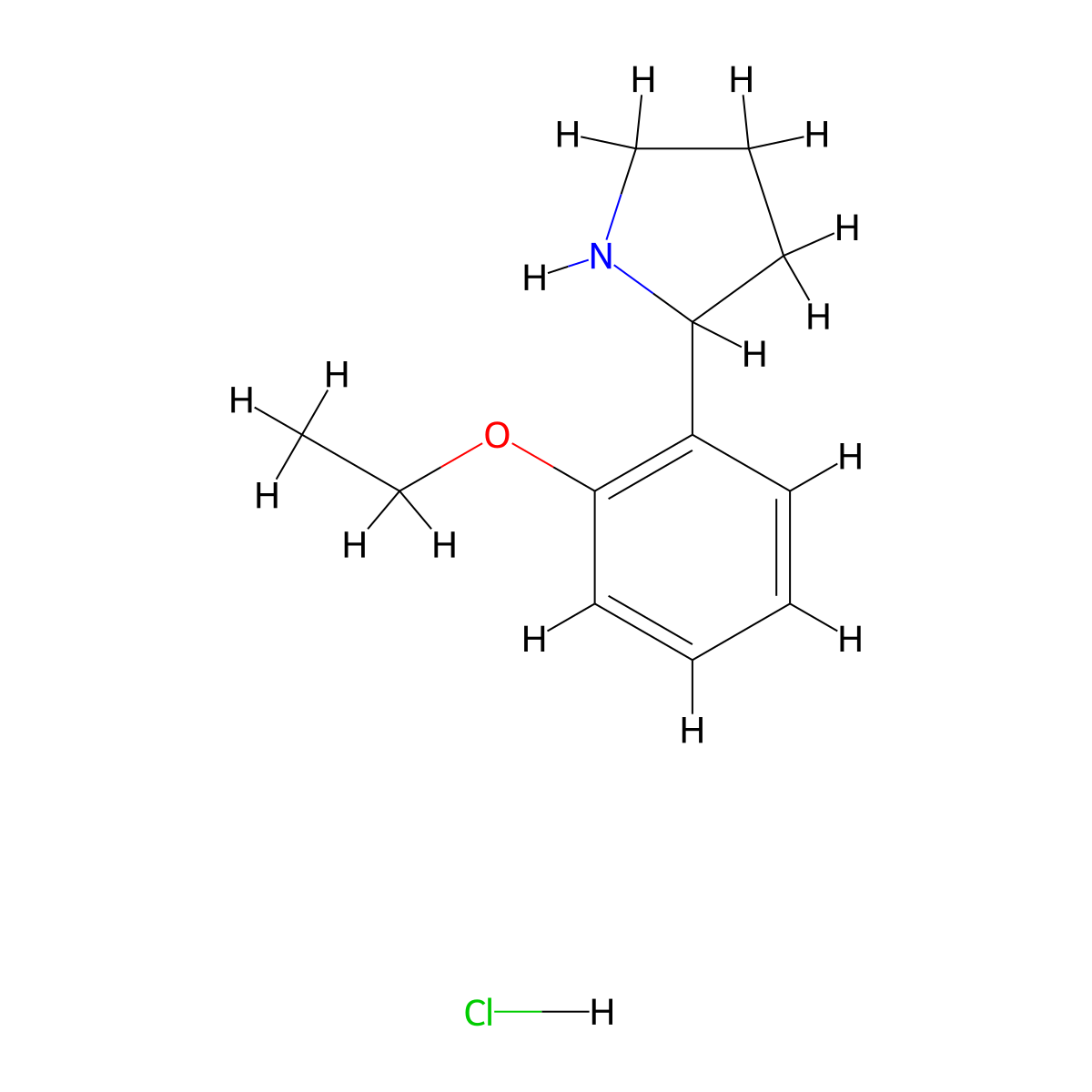 2-(2-Ethoxyphenyl)pyrrolidine hydrochloride molecular structure, CAS 1177308-54-1