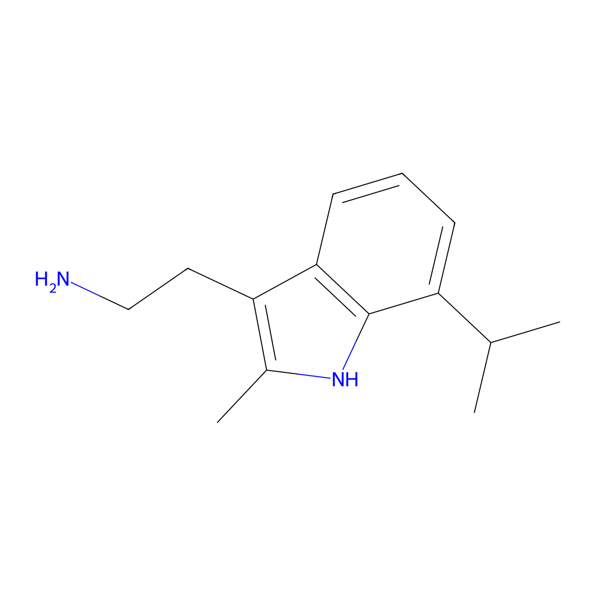 2-[2-methyl-7-(propan-2-yl)-1H-indol-3-yl]ethanamine molecular structure, CAS 1177308-68-7