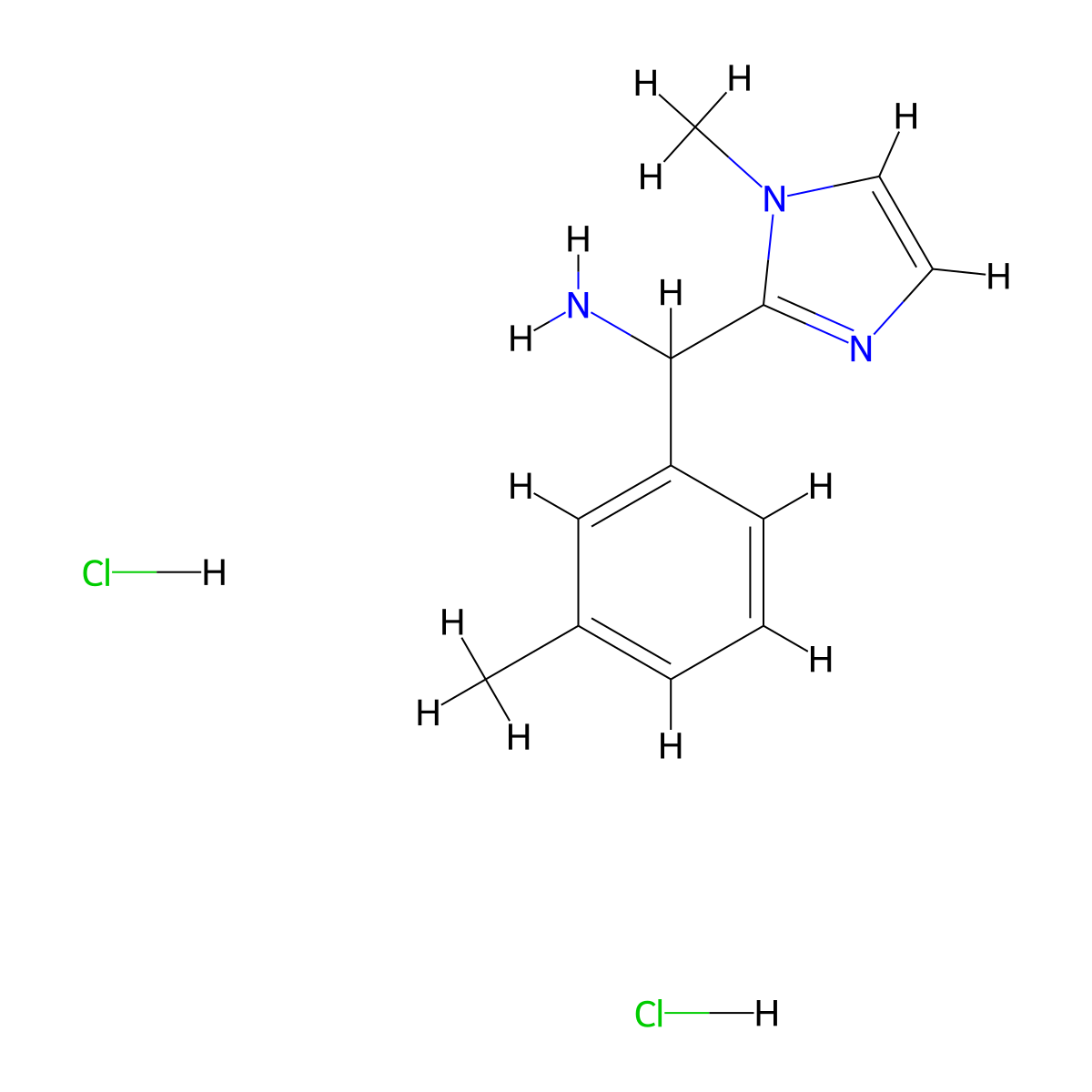 c-(1-Methyl-1h-imidazol-2-yl)-c-m-tolyl-methylamine dihydrochloride molecular structure, CAS 1177309-41-9
