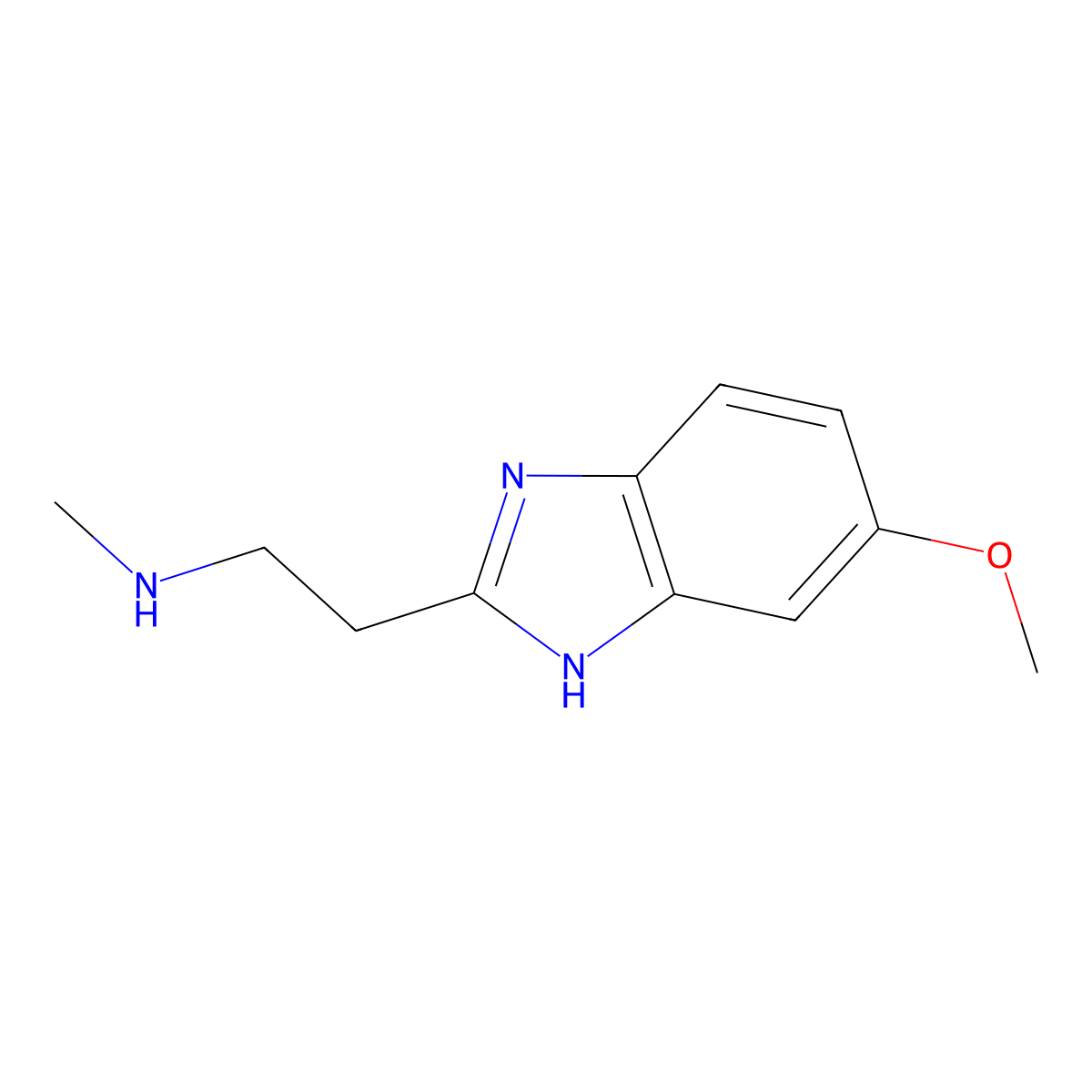 2-(5-Methoxy-1H-benzo[d]imidazol-2-yl)-N-methylethanamine molecular structure, CAS 1177309-65-7