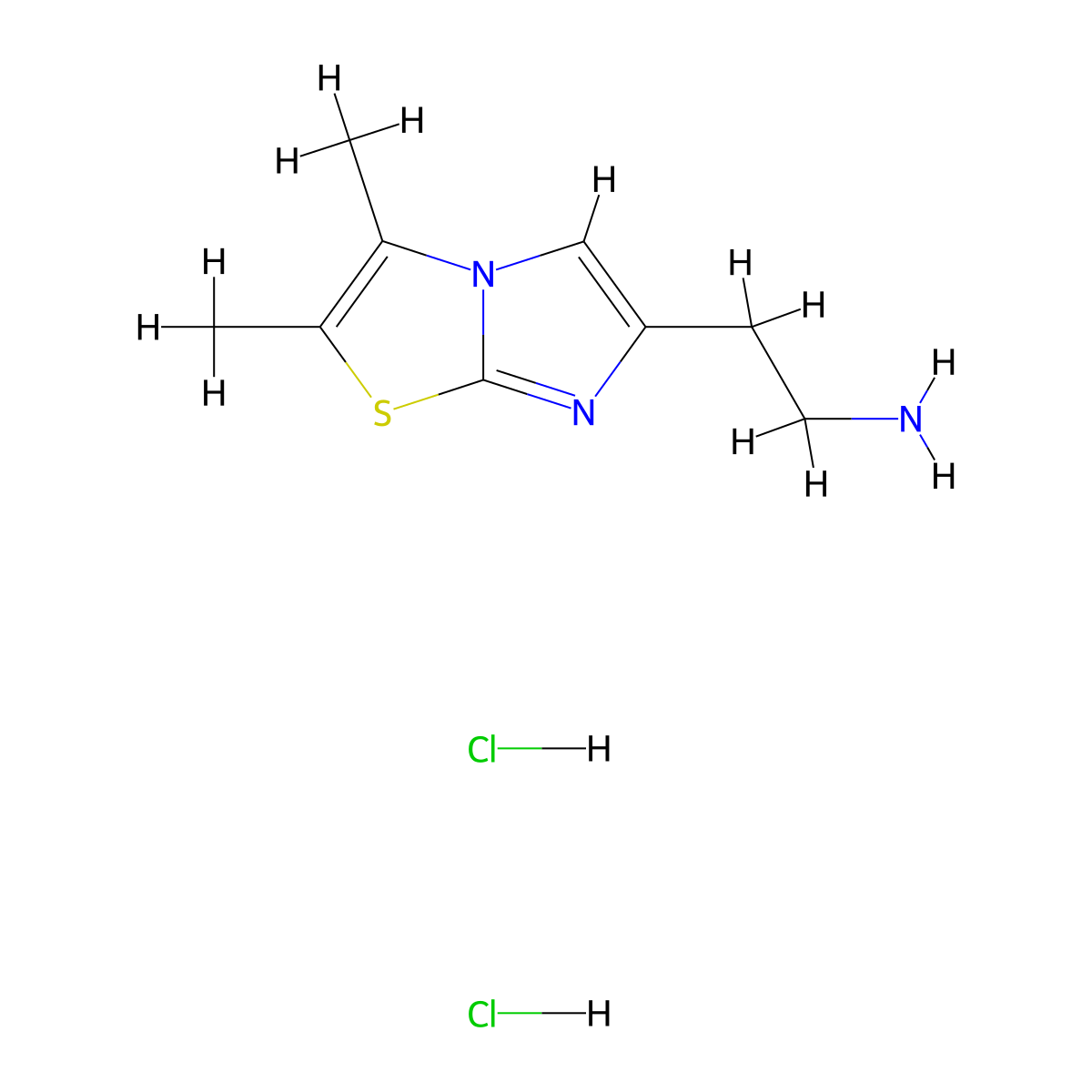 [2-(2,3-Dimethylimidazo[2,1-b][1,3]thiazol-6-yl)-ethyl]amine dihydrochloride molecular structure, CAS 1177309-80-6