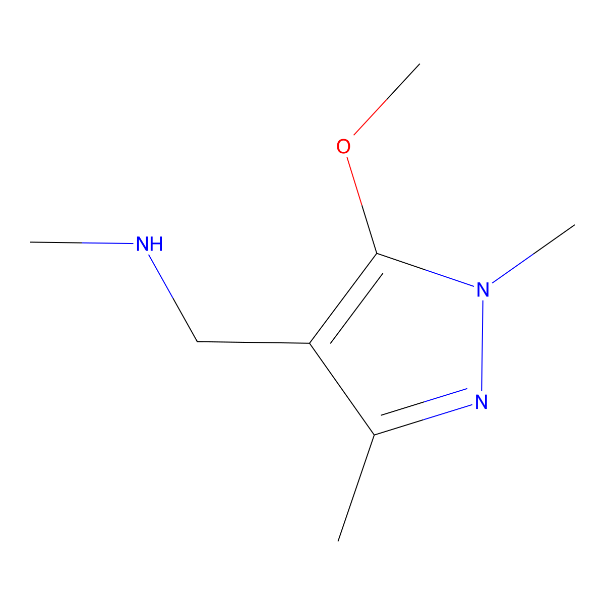 [(5-methoxy-1,3-dimethyl-1H-pyrazol-4-yl)methyl](methyl)amine molecular structure, CAS 1177309-81-7