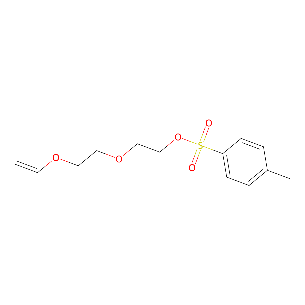 2-[2-(Ethenyloxy)ethoxy]ethyl 4-methylbenzene-1-sulfonate molecular structure, CAS 117731-86-9