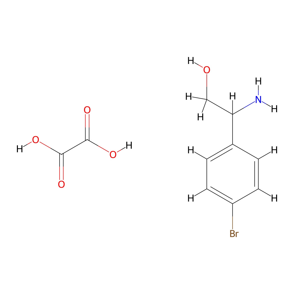 2-Amino-2-(4-bromophenyl)ethanol oxalate molecular structure, CAS 1177311-18-0