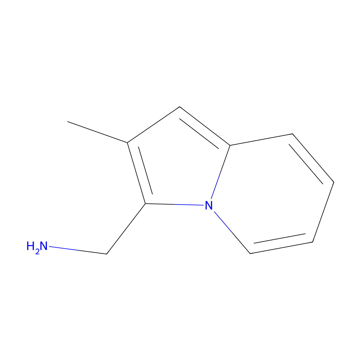 (2-Methylindolizin-3-yl)methanamine molecular structure, CAS 1177311-60-2