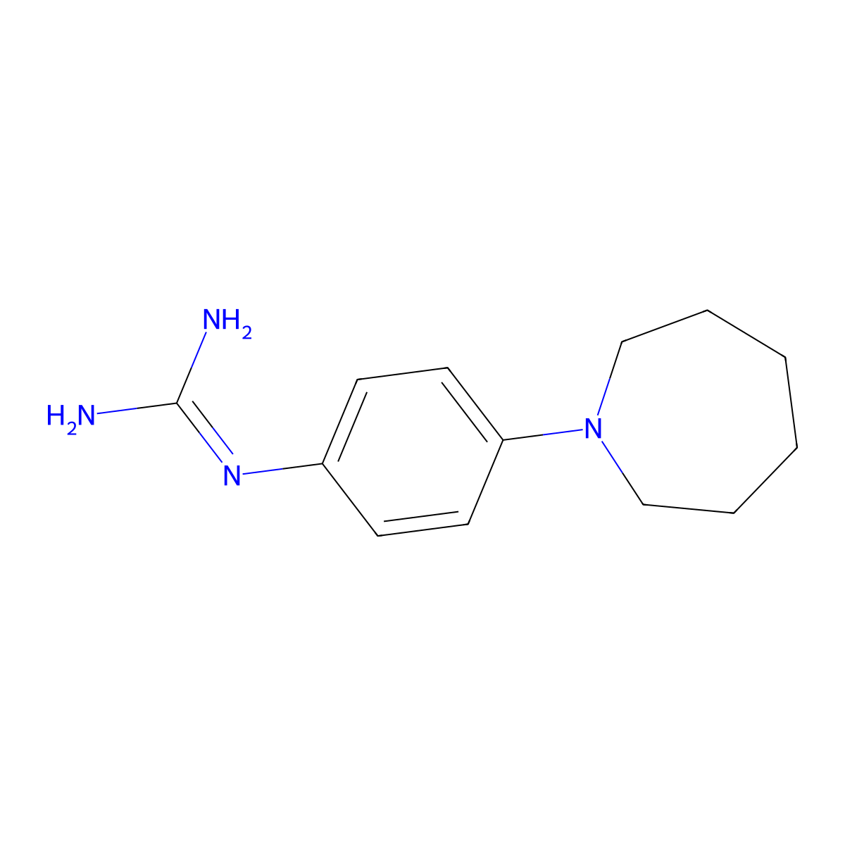 N-(4-azepan-1-ylphenyl)guanidine molecular structure, CAS 1177311-85-1
