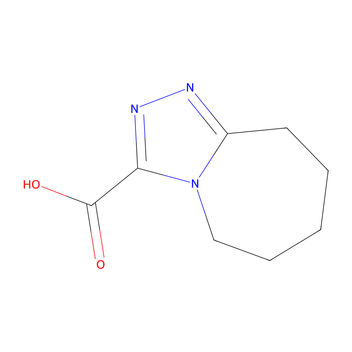 6,7,8,9-Tetrahydro-5H-[1,2,4]triazolo[4,3-a]azepine-3-carboxylic acid molecular structure, CAS 1177311-87-3