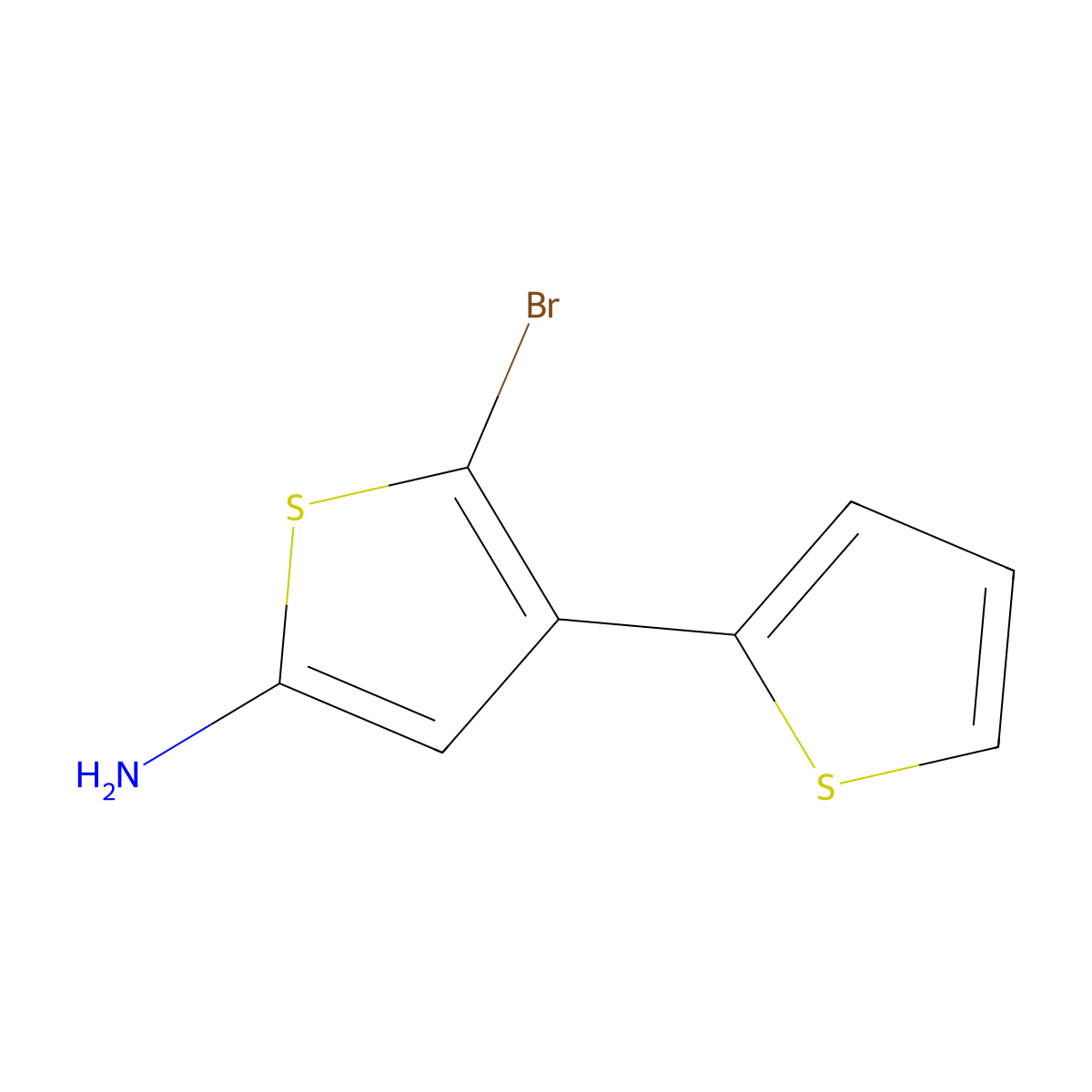 (2'-Bromo-2,3'-bithien-5'-YL)amine molecular structure, CAS 1177312-05-8