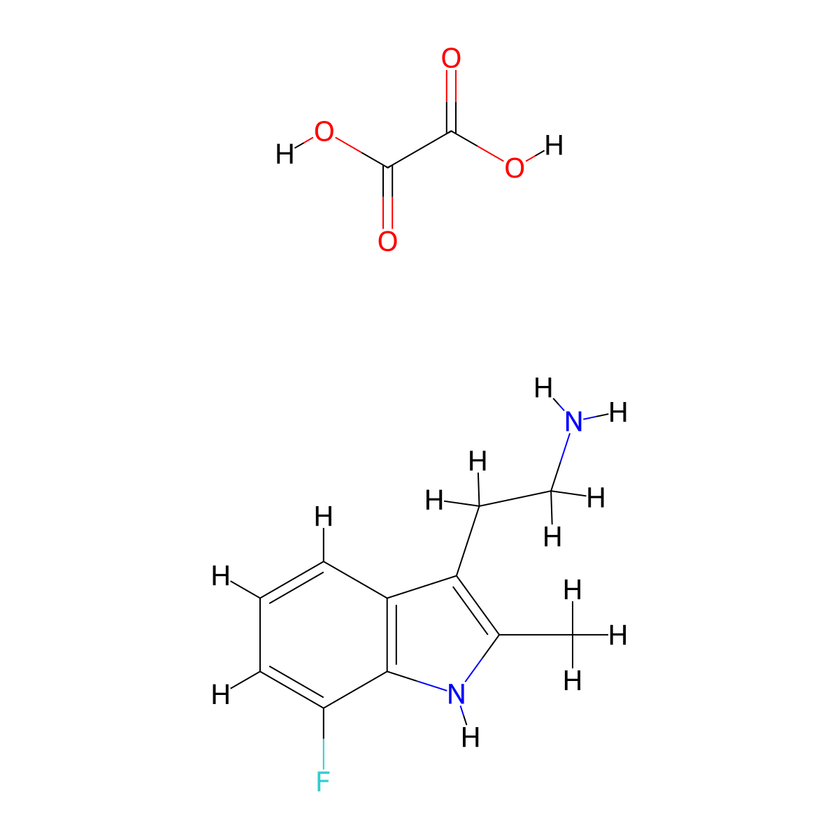 2-(7-Fluoro-2-methyl-1H-indol-3-YL)ethanamine oxalate molecular structure, CAS 1177312-91-2