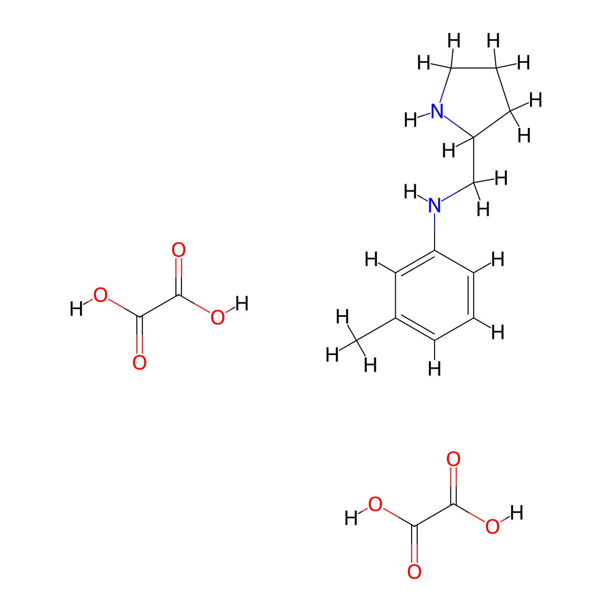 3-Methyl-N-(pyrrolidin-2-ylmethyl)aniline dioxalate molecular structure, CAS 1177313-61-9