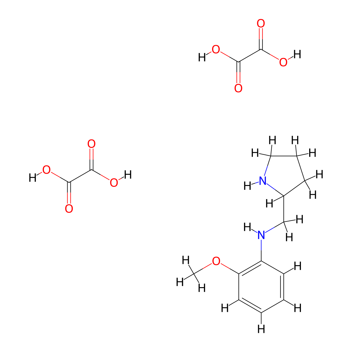 2-Methoxy-N-(pyrrolidin-2-ylmethyl)aniline dioxalate molecular structure, CAS 1177314-25-8