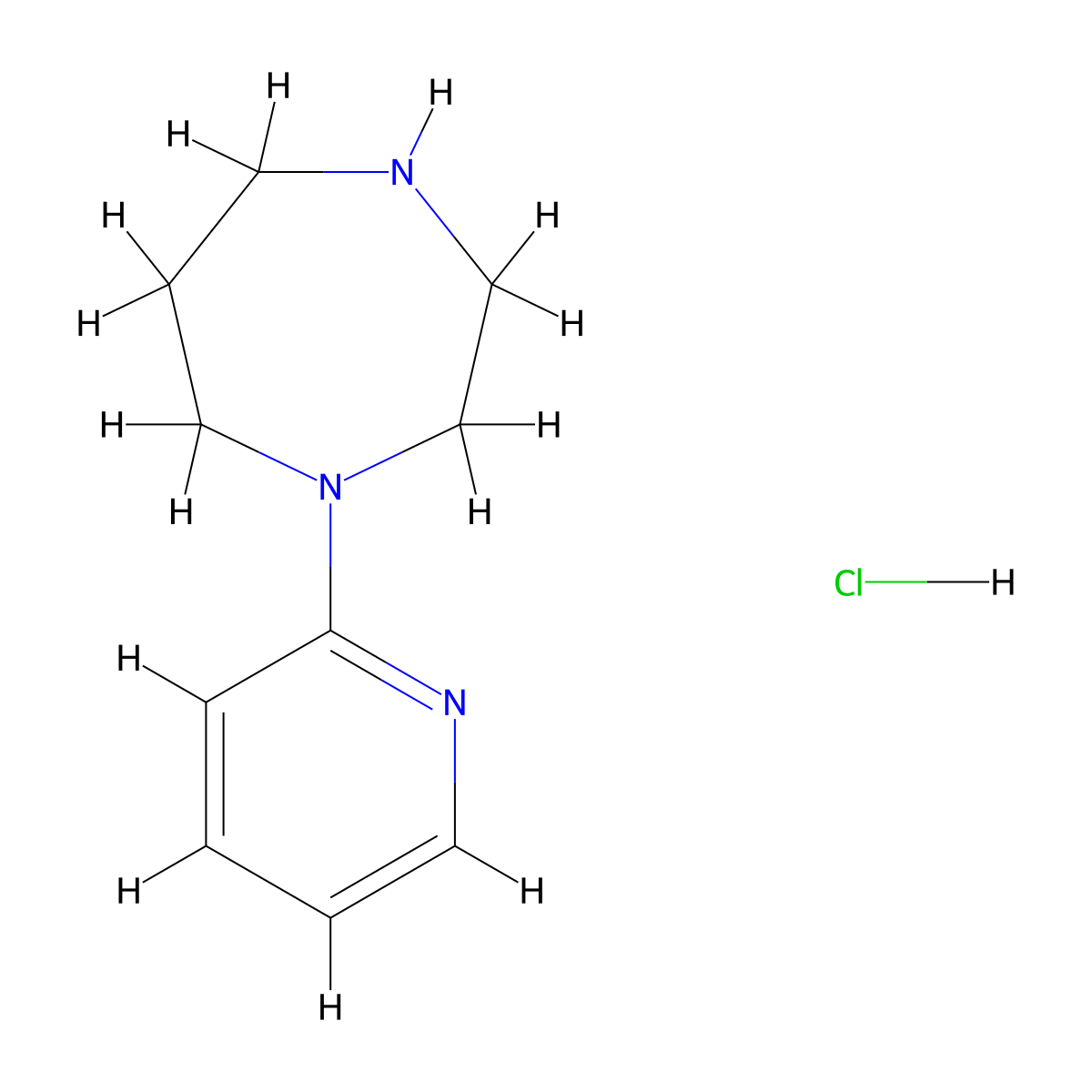 1-(Pyridin-2-yl)-1,4-diazepane hydrochloride molecular structure, CAS 1177314-80-5